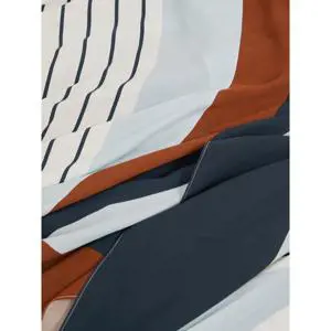 REISS HALLIA Stripe Print Handkerchief Maxi Dress
